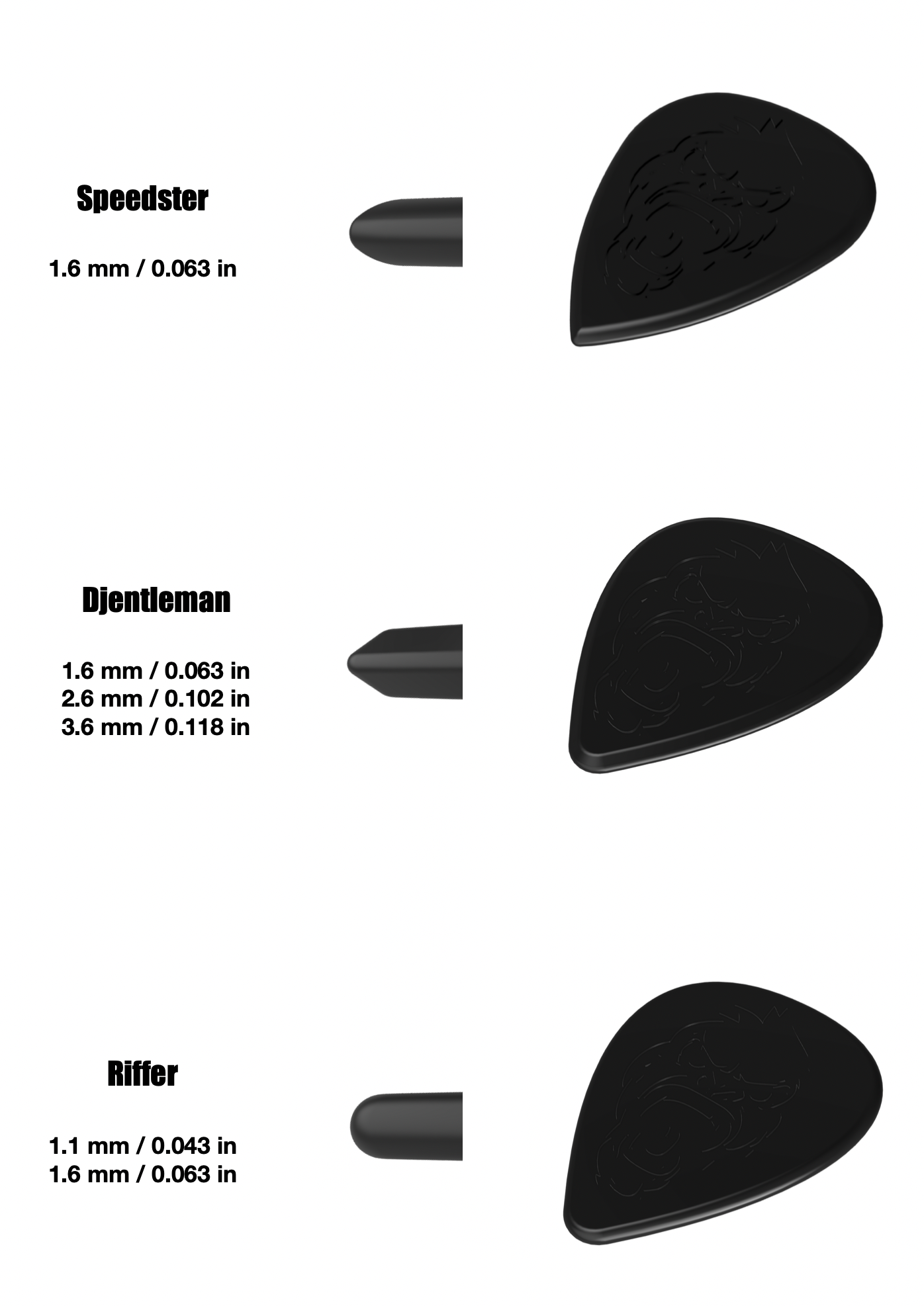 Speedster VS-1 - Victor Smolski Signature Picks - 1,6 mm (3 picks)