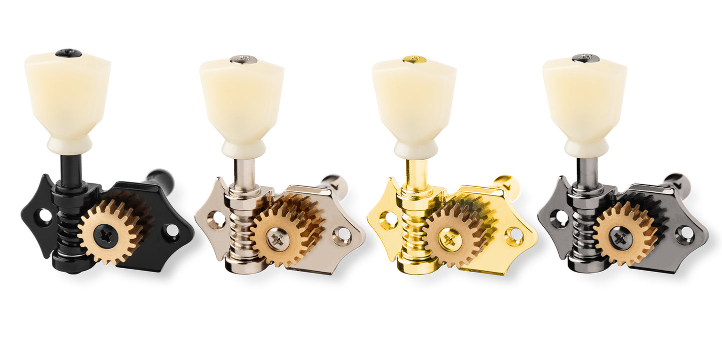 6-String Set - ApeX - offene Gitarren Mechaniken - Keystone Tulip Buttons - 8,5 mm (18:1)