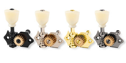 6-String Set - ApeX - offene Gitarren Mechaniken - Keystone Tulip Buttons - 8,5 mm (18:1)