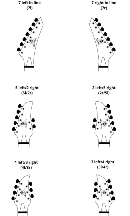 7-String Set - Custom Monkey Locks - Locking Tuners