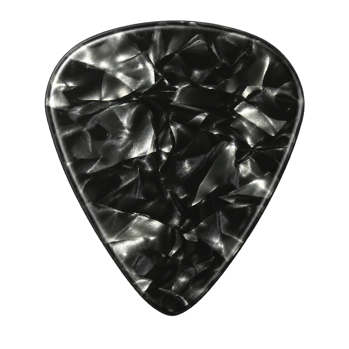 Beidseitig individuell bedruckte Standard 351 Picks - Celluloid - Pearl Black