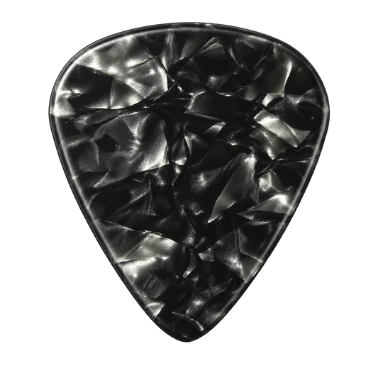 Beidseitig individuell bedruckte Standard 351 Picks - Celluloid - Pearl Black