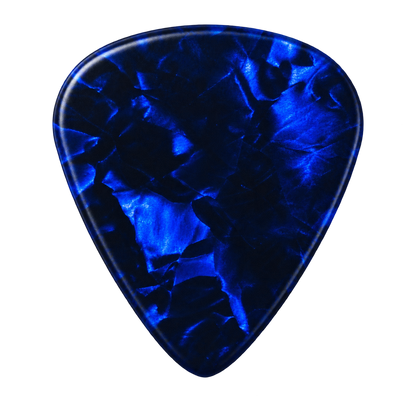 Beidseitig individuell bedruckte Standard 351 Picks - Celluloid - Pearl Blau 2