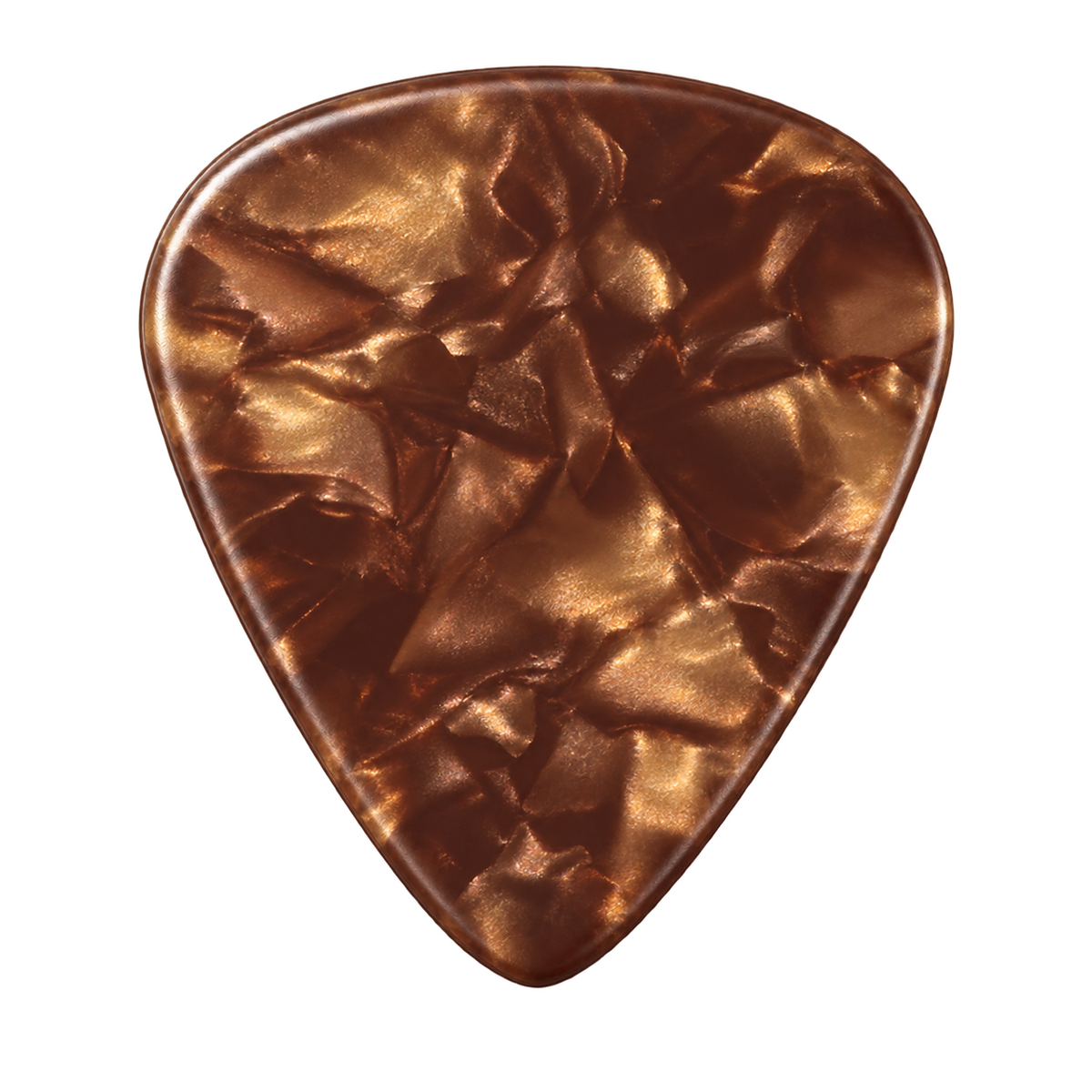 Beidseitig individuell bedruckte Standard 351 Picks - Celluloid - Pearl Braun