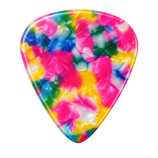 Beidseitig individuell bedruckte Standard 351 Picks - Celluloid - Pearl Flower