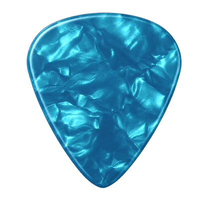 Beidseitig individuell bedruckte Standard 351 Picks - Celluloid - Pearl Hellblau