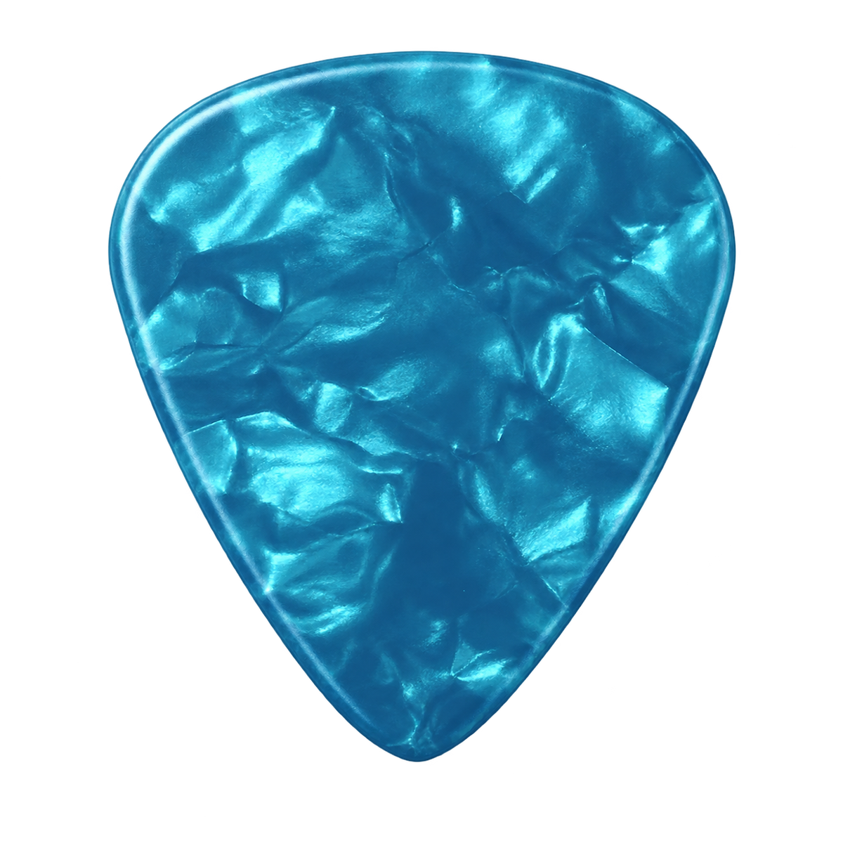 Beidseitig individuell bedruckte Standard 351 Picks - Celluloid - Pearl Hellblau 2