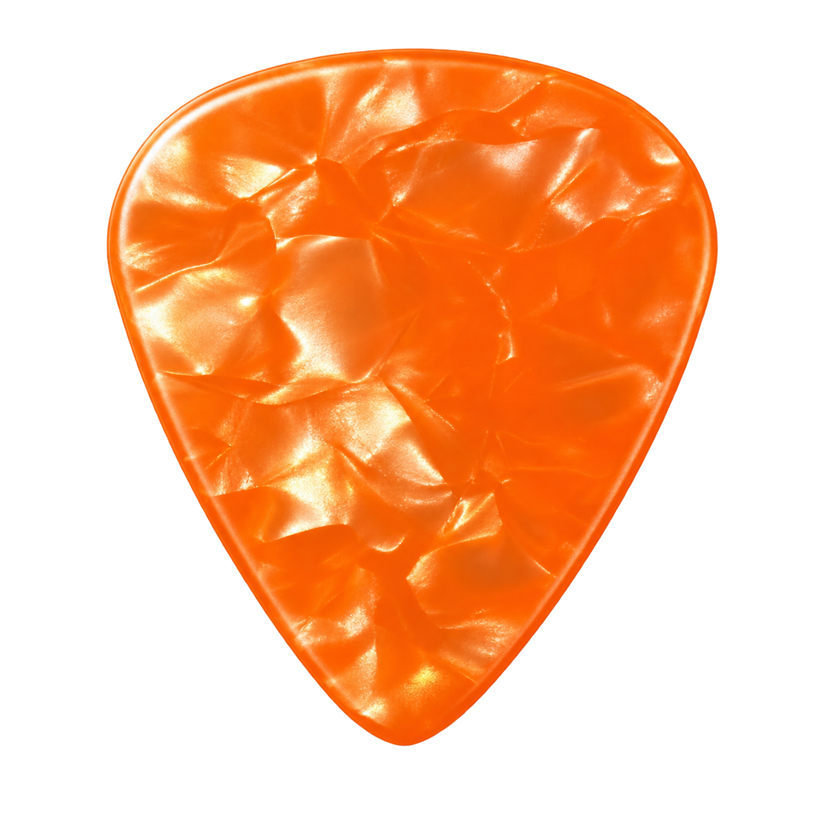 Beidseitig individuell bedruckte Standard 351 Picks - Celluloid - Pearl Orange