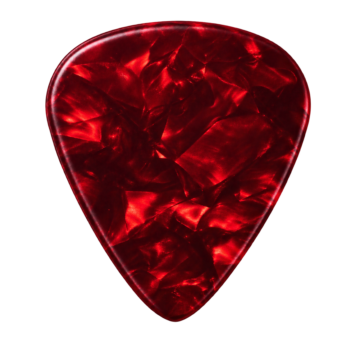 Beidseitig individuell bedruckte Standard 351 Picks - Celluloid - Pearl Rot