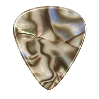 Beidseitig individuell bedruckte Standard 351 Picks - Celluloid - Pearl Shell