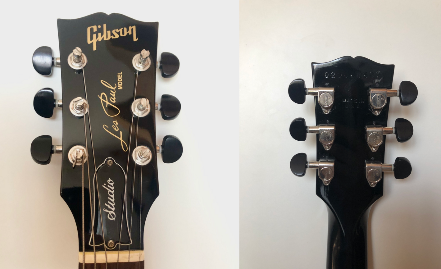Gibson Les Paul USA mit Guitar Monkey Big Vintage Kidney Bean Ebony Mechanik Tuner Buttons 