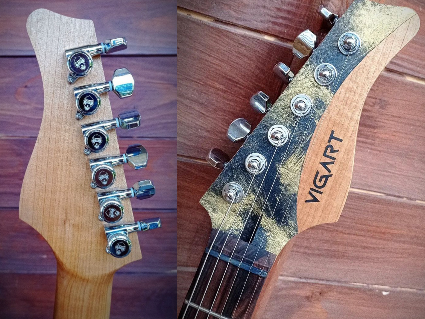 Vigart Guitars - Superstrat6-String (6 inline) with Monkey Locks - Locking Tuners Chrom