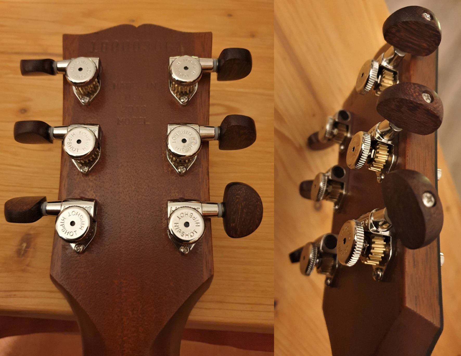 Gibson SG USA mit Hipshot Griplock Locking Tuners und Guitar Monkey Big Vintage Kidney Bean Buttons