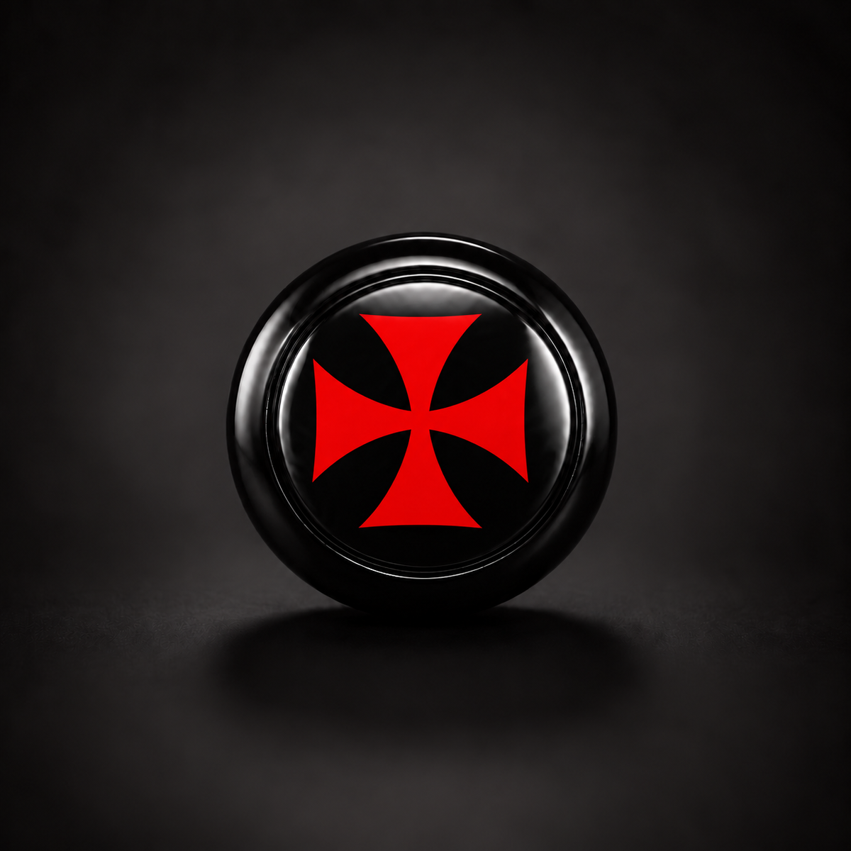 Guitar_Monkey_Badge_Volume_Knob_Black_Red_Cross_2