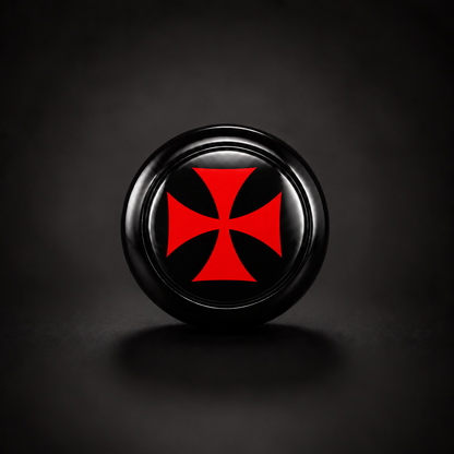 Guitar_Monkey_Badge_Volume_Knob_Black_Red_Cross_2