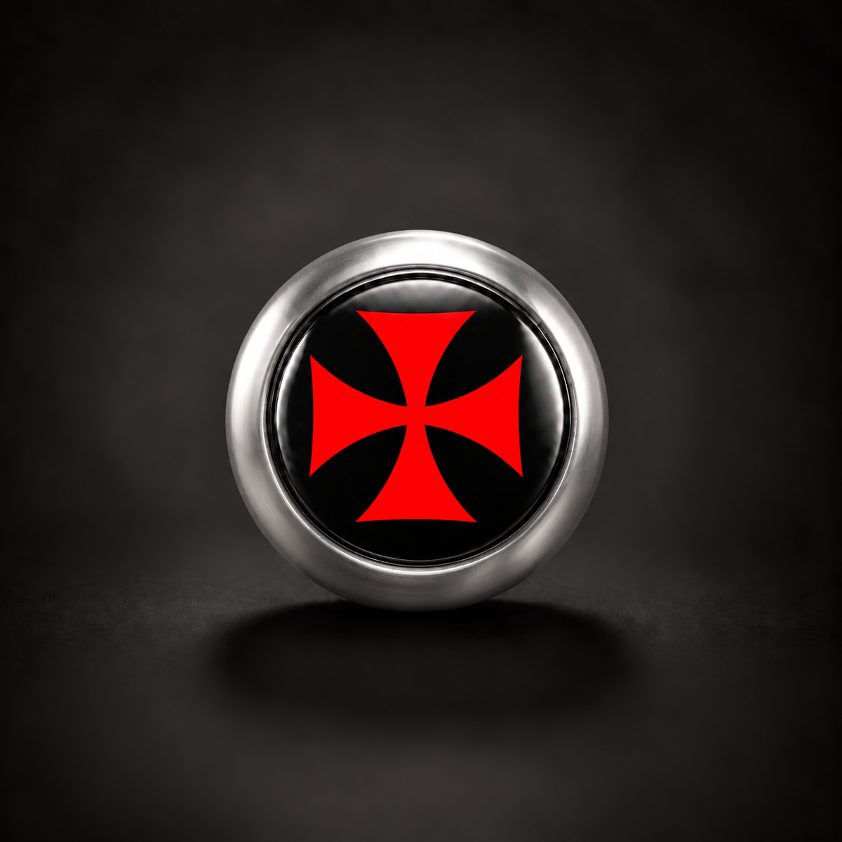Guitar_Monkey_Badge_Volume_Knob_Silver_Red_Cross_2