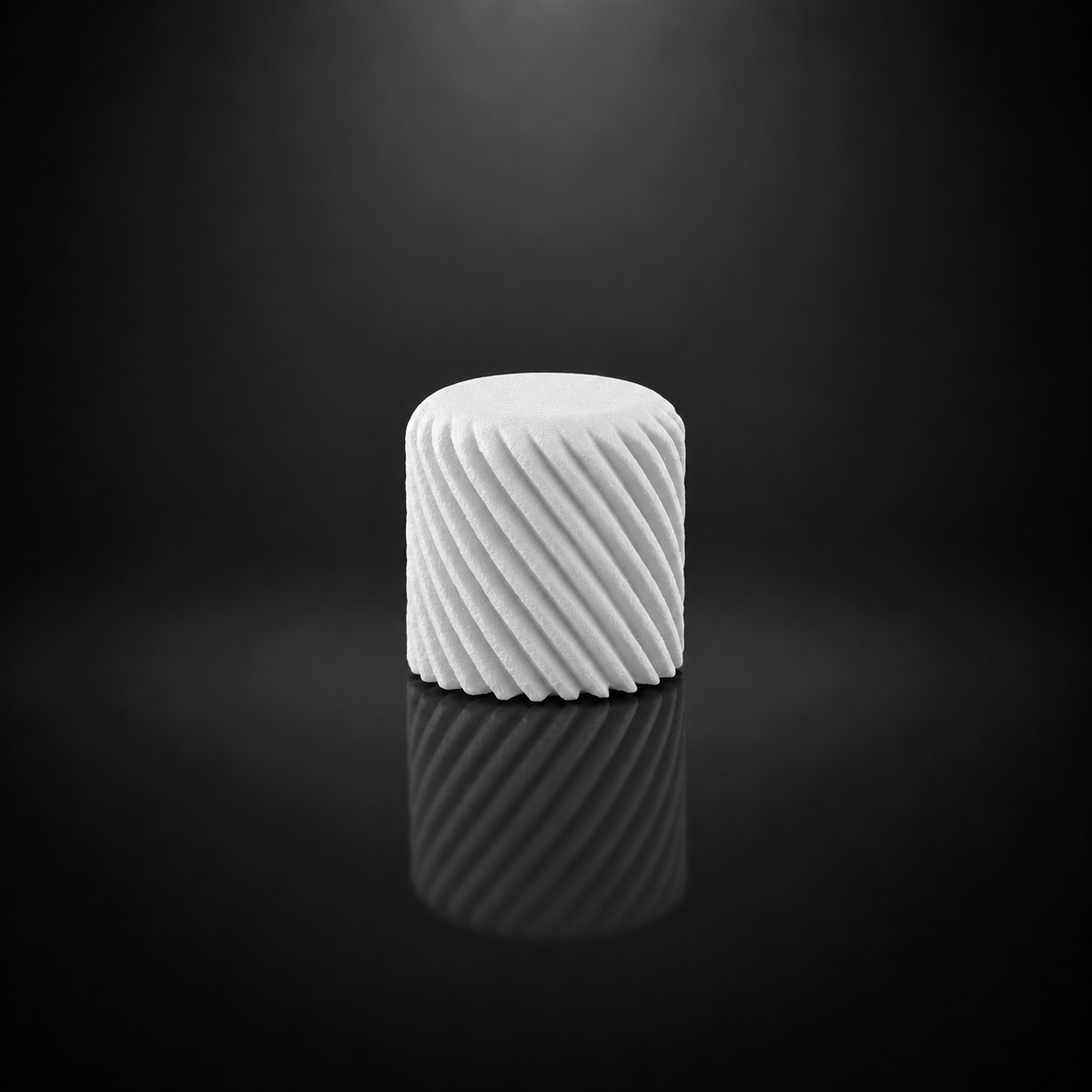 TH Double Grip Swirl Volume Poti Knob - White - 6,0 mm - Guitar Monkey