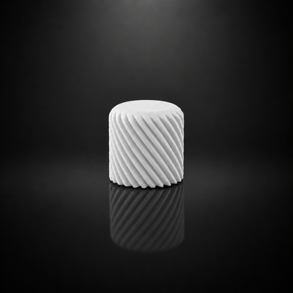 TH Double Grip Swirl Volume Poti Knob - White - 6,0 mm - Guitar Monkey