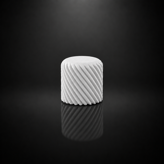 TH Double Grip Swirl Volume Poti Knob - White - 6,0 mm - Guitar Monkey