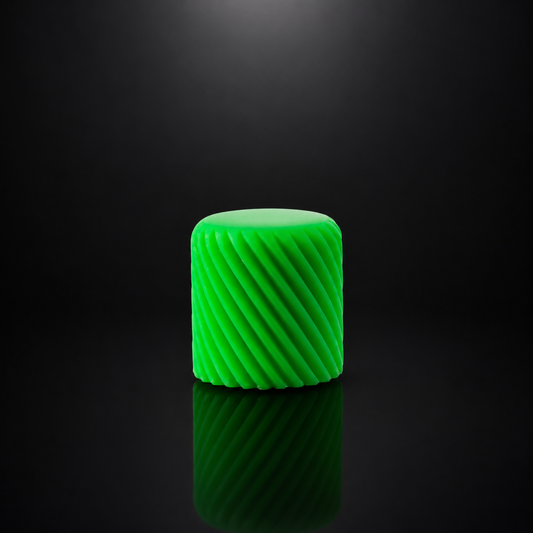 Megalight Swirl Poti Volume Knob - Neon Green .