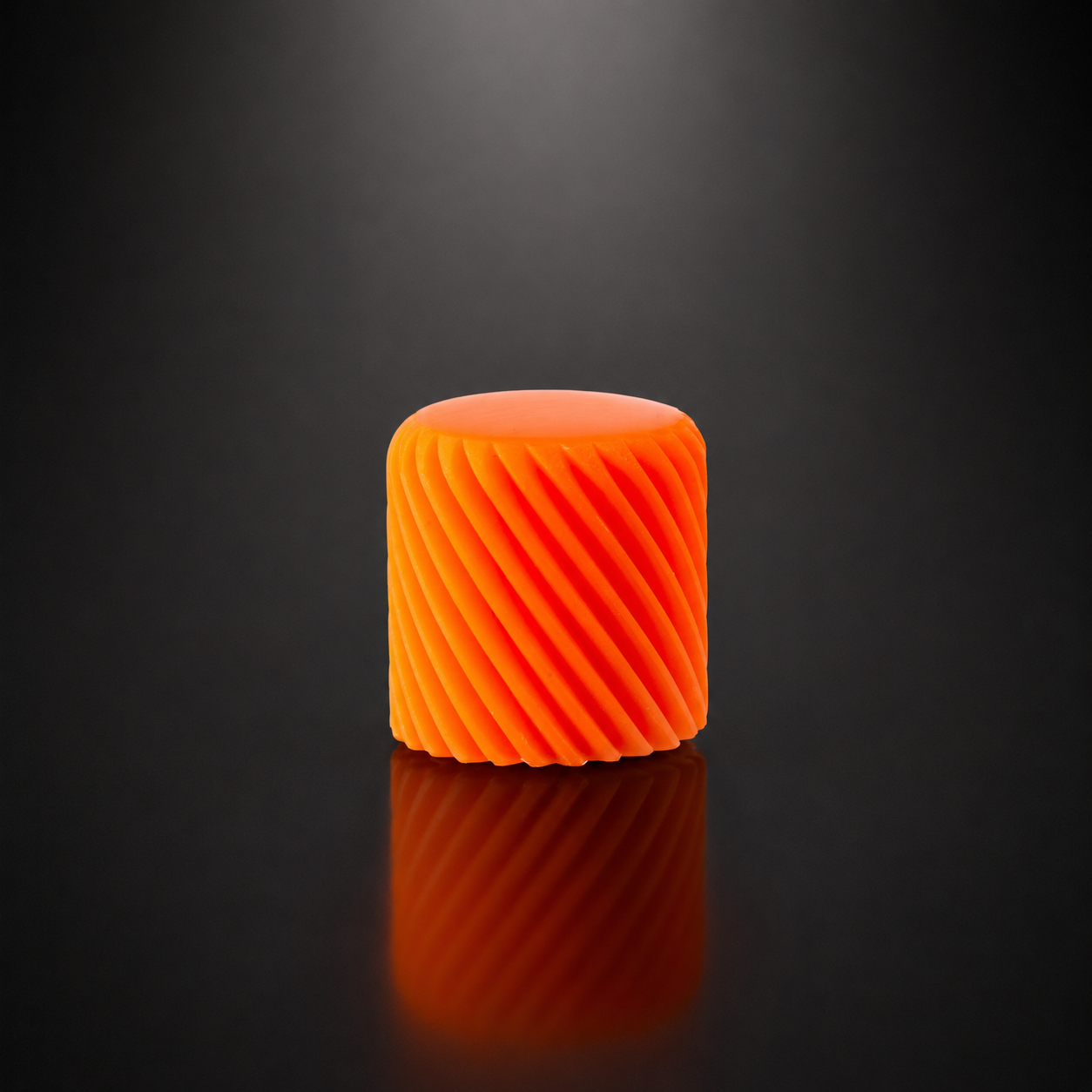 Megalight Swirl Poti Volume Knob - Neon Orange .