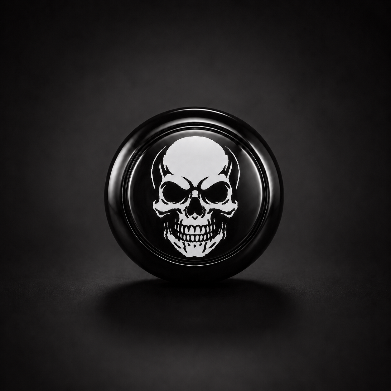 Skull Badge Volume Knob - Black Aluminium