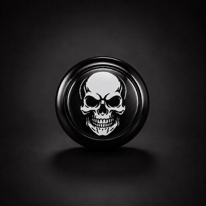 Skull Badge Volume Knob - Black Aluminium