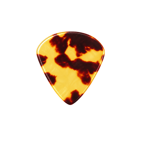 Beidseitig individuell bedruckte Jazz Picks - Celluloid - Amber Tortoise