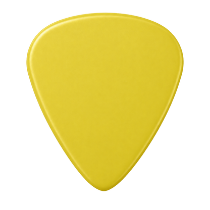 Beidseitig individuell bedruckte Standard 351 Picks - Delrin - Gelb